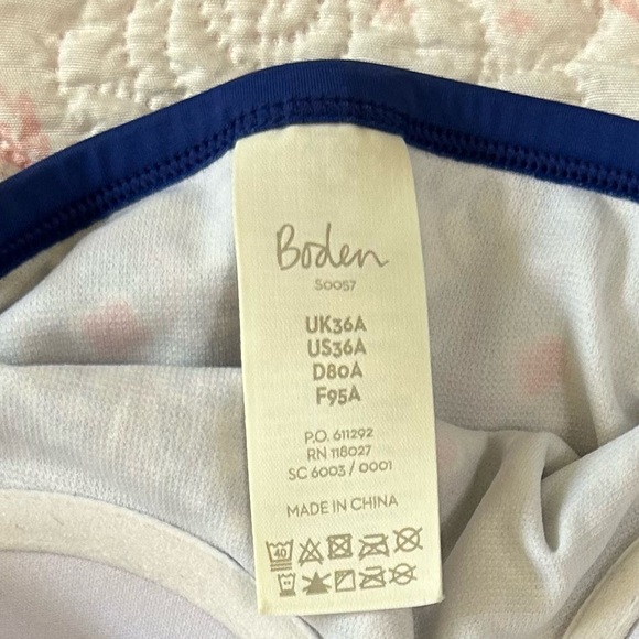 Boden Navy and Cream Floral Bra Set - Picture 8 of 10